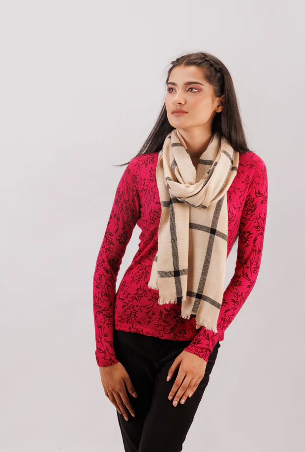 Handwoven pure cashmere pashmina wrap, Himalayan wool
