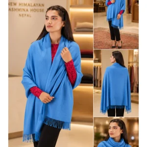 Pure Pashmina Shawl – Solid Collection | Handwoven Nepal - Image 5