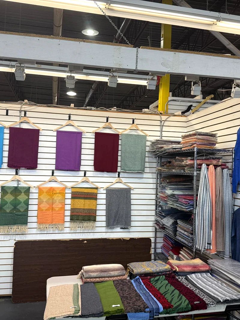 New Himalayan Pashmina House luxury showroom displaying authentic Himalayan pashmina shawls and handcrafted cashmere products
