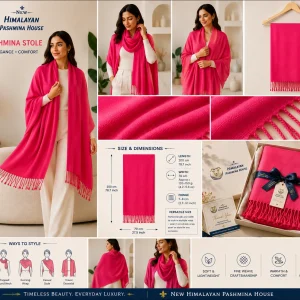 Pink pashmina stole lifestyle styling guide – multiple ways to wear